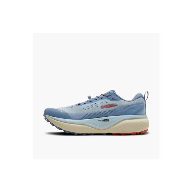 Pantofi alergare trail Brooks Cascadia 20 damă - albastru pastel cu corai