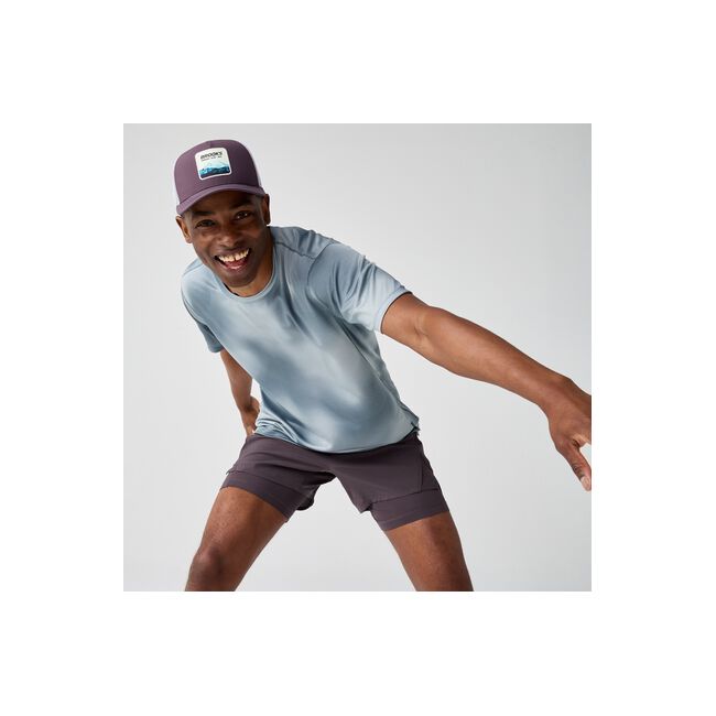Pantaloni scurți alergare Brooks High Point 5" 2-in-1 Short 2.0 bărbați - mov