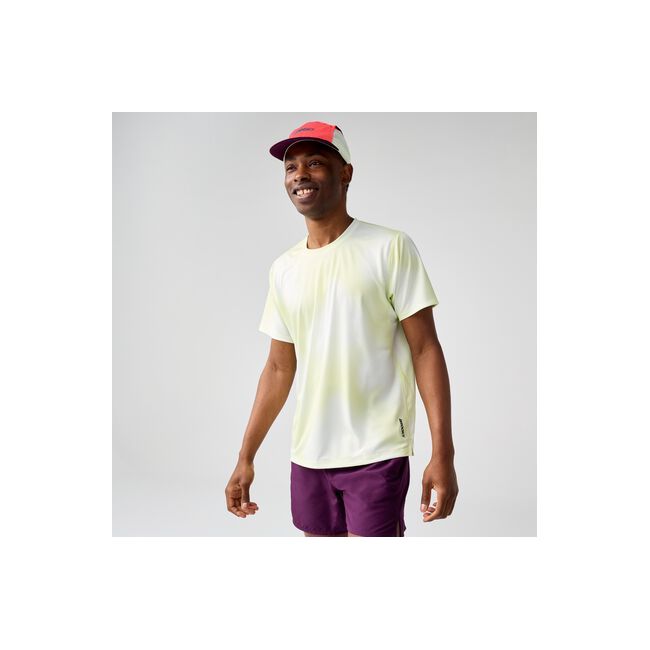 Tricou alergare Brooks Dash Short Sleeve Printed bărbați - galben
