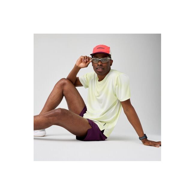 Tricou alergare Brooks Dash Short Sleeve Printed bărbați - galben