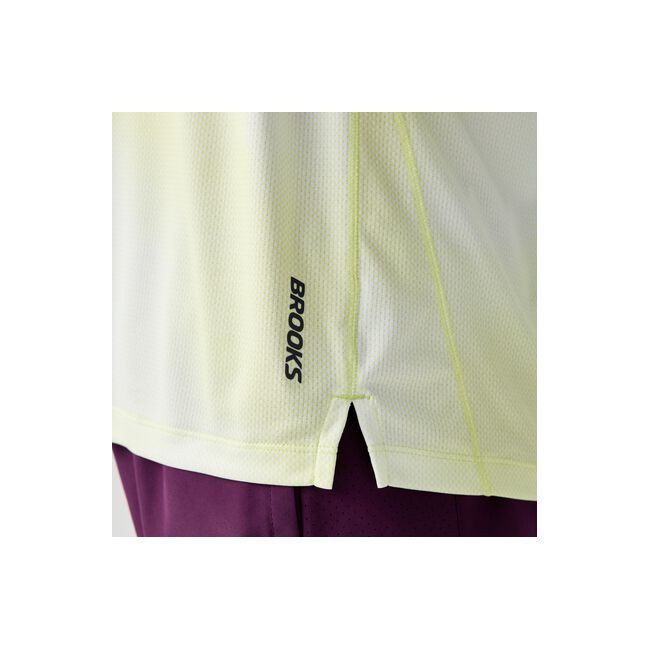 Tricou alergare Brooks Dash Short Sleeve Printed bărbați - galben