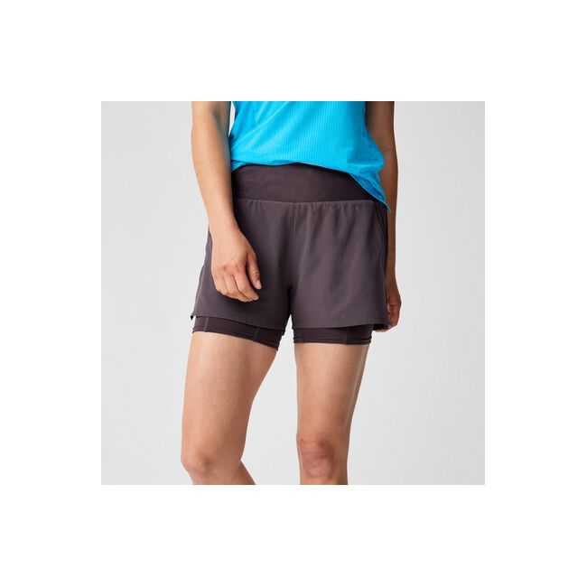 Pantaloni scurți alergare Brooks High Point 3" 2-in-1 Short 2.0 damă - mov