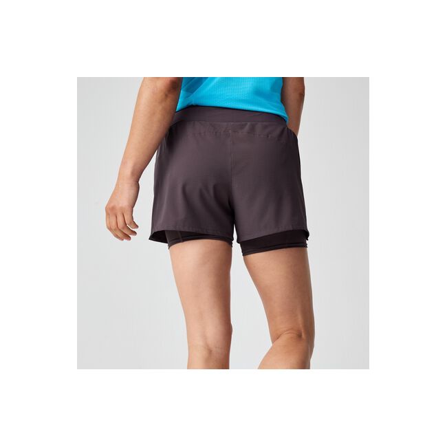 Pantaloni scurți alergare Brooks High Point 3" 2-in-1 Short 2.0 damă - mov