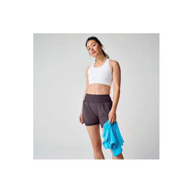 Pantaloni scurți alergare Brooks High Point 3" 2-in-1 Short 2.0 damă - mov