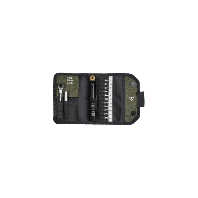 Set scule compact cu cheie dinamometrică Topeak Torq Rocket mini DX