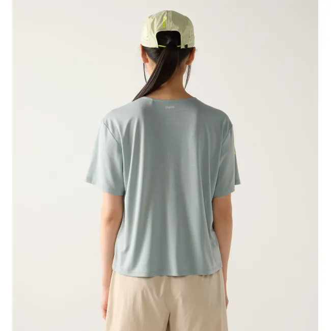 Tricou crop Haglöfs L.I.M Delta Crop Tee damă - verde