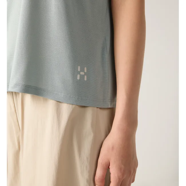 Tricou crop Haglöfs L.I.M Delta Crop Tee damă - verde