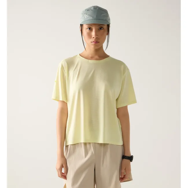 Tricou crop Haglöfs L.I.M Delta Crop Tee damă - galben