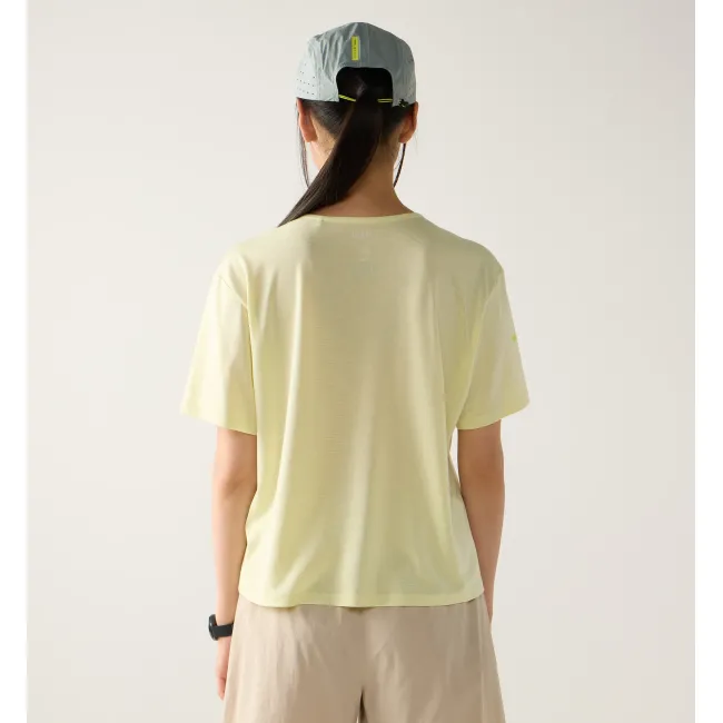 Tricou crop Haglöfs L.I.M Delta Crop Tee damă - galben