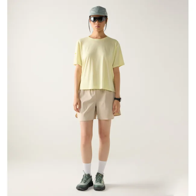 Tricou crop Haglöfs L.I.M Delta Crop Tee damă - galben