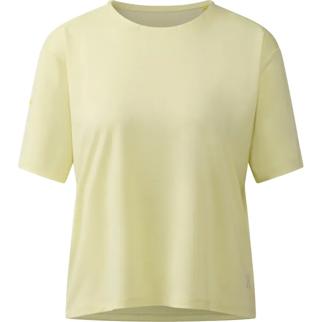 Tricou crop Haglöfs L.I.M Delta Crop Tee damă - galben