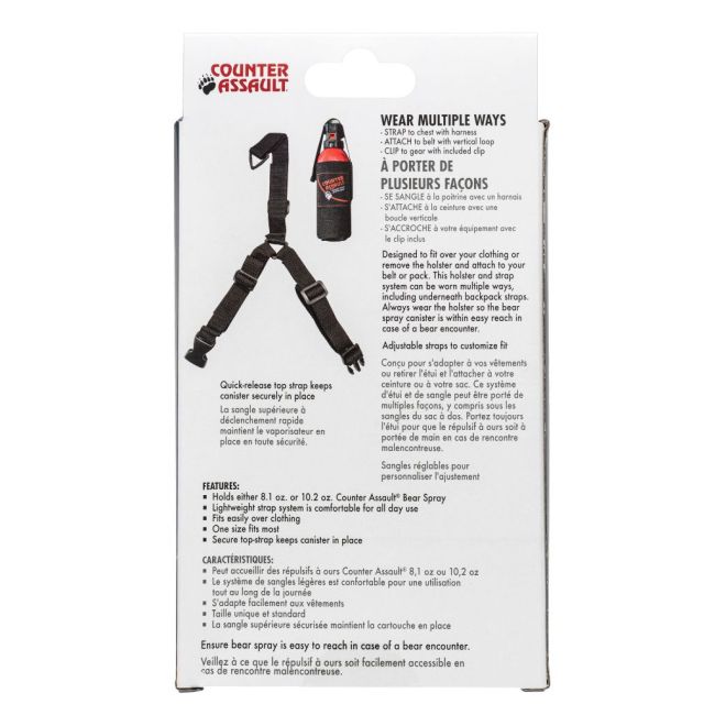 Toc spray anti-urs Counter Assault cu prindere la piept