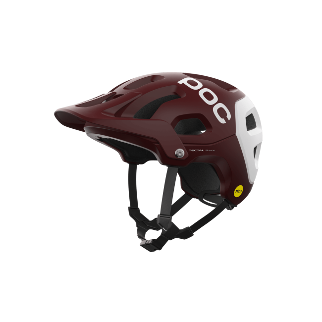 Casca MTB POC Tectal Race Mips - Garnet Red/Hydrogen White Matt