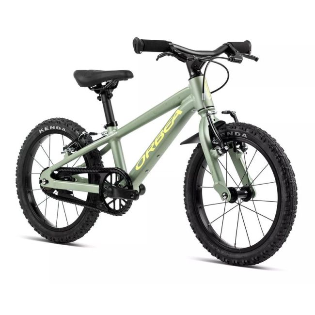 Bicicletă copii Orbea MX 16 - Metallic Green Artichoke (Matt) - Yellow (Matt)