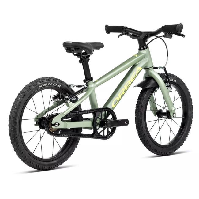 Bicicletă copii Orbea MX 16 - Metallic Green Artichoke (Matt) - Yellow (Matt)