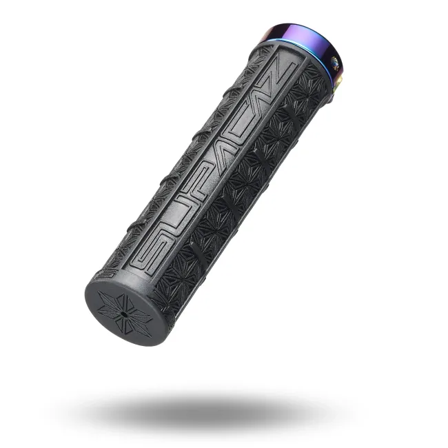 Mansoane MTB Supacaz Grizips - negru cu inele Oil Slick
