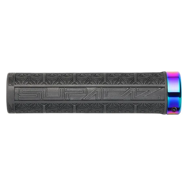 Mansoane MTB Supacaz Grizips - negru cu inele Oil Slick