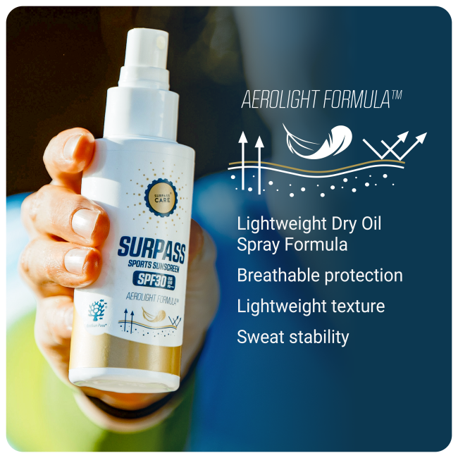 Cremă protecție solară Surpass Sports SPF30 Dry Oil - 100 ml