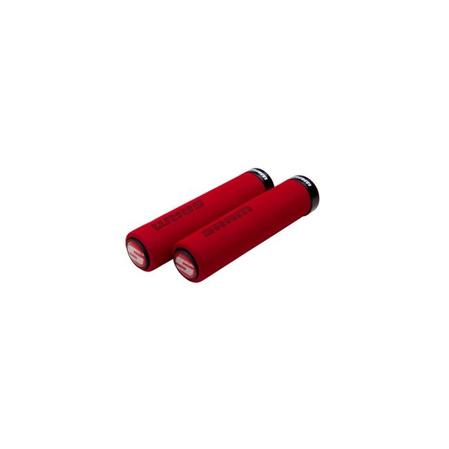 Mansoane bicicletă SRAM Locking Grips Foam 129mm - roșu-negru
