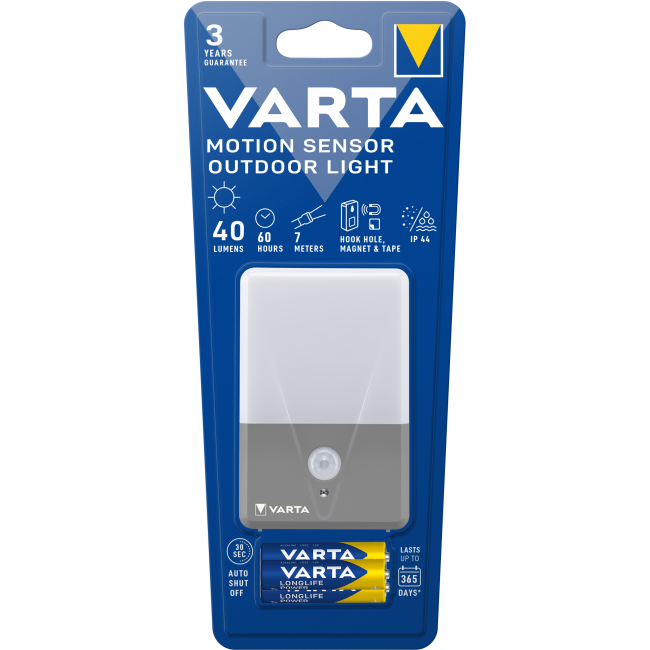 Lampa Varta cu senzor de miscare Motion Sensor Outdoor Light, 40 lumeni