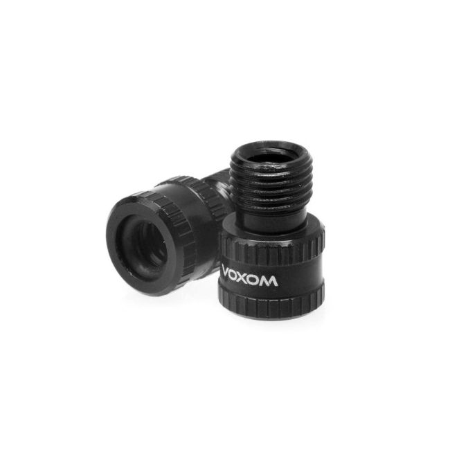 Adaptor supapa Voxom Vad1 Presta - Schrader - negru, set 2 bucati