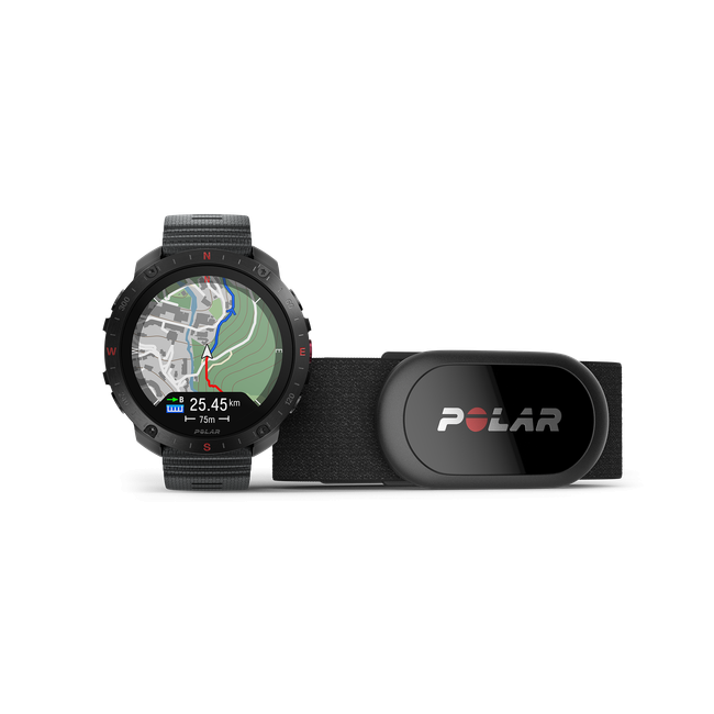 Polar - ceas sport inteligent - Grit X2 Pro - black I black - pachet cu H10