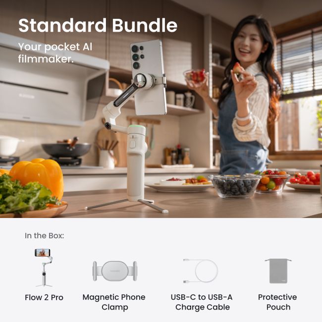 Stabilizator smartphone Insta360 Flow 2 Pro - Stone Gray