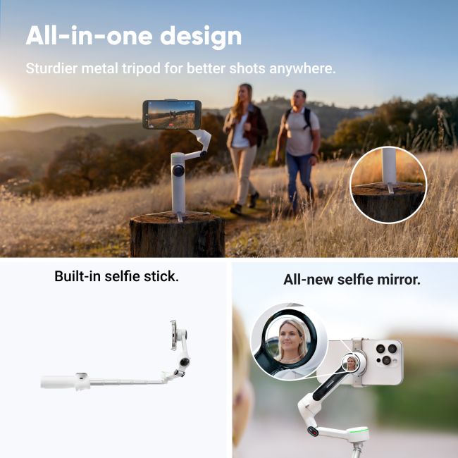 Stabilizator smartphone Insta360 Flow 2 Pro - Stone Gray