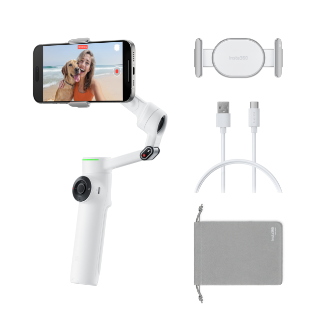 Stabilizator smartphone Insta360 Flow 2 Pro - alb Arctic White