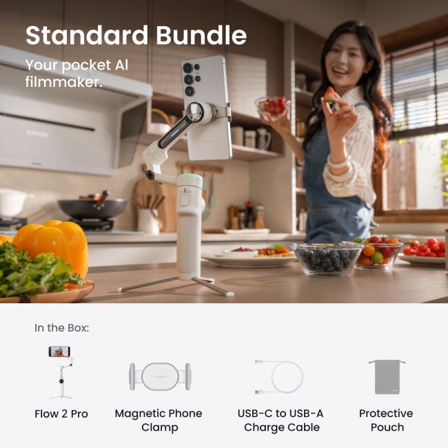 Stabilizator smartphone Insta360 Flow 2 Pro - alb Arctic White