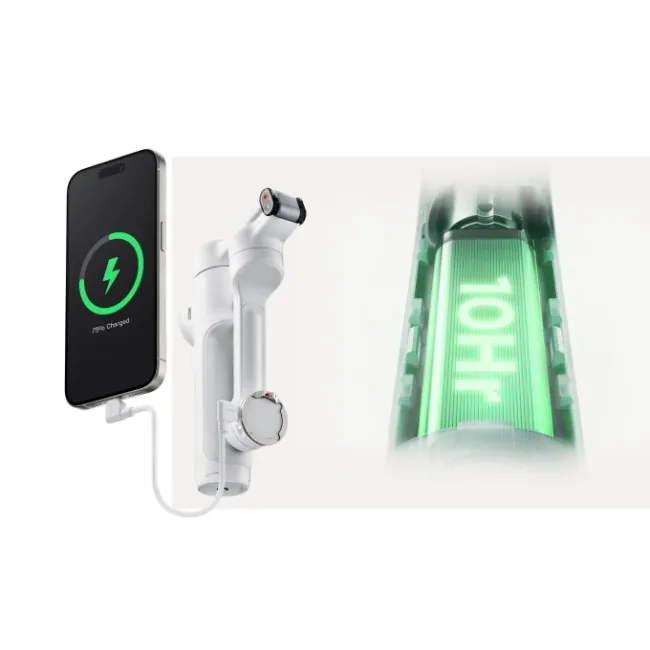 Stabilizator smartphone Insta360 Flow 2 Pro AI Tracker Bundle - alb Arctic White