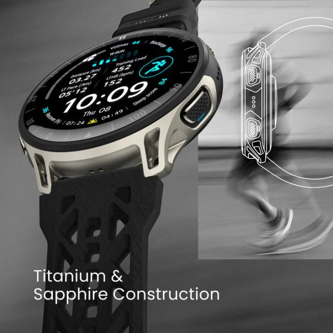 Amazfit Cheetah 2 Pro, ceas smartwatch alergare GPS dual-band, carcasa titan - Titanium 48mm