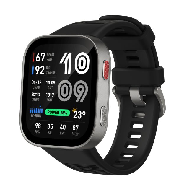 Amazfit Bip Max, ceas smartwatch sport GPS 20 zile autonomie - Silver 50mm