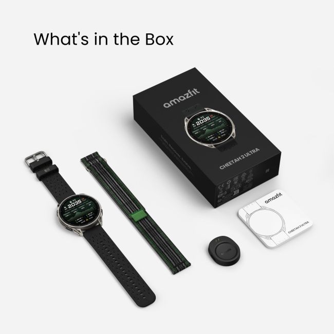 Amazfit Cheetah 2 Ultra, ceas smartwatch trail running GPS, carcasa titan - Titanium 47mm