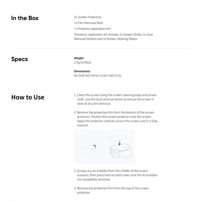 Screen Protector Insta360 Ace Pro