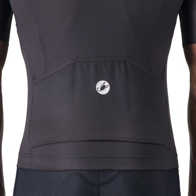 Tricou ciclism Castelli Entrata Apex bărbați - negru cu alb