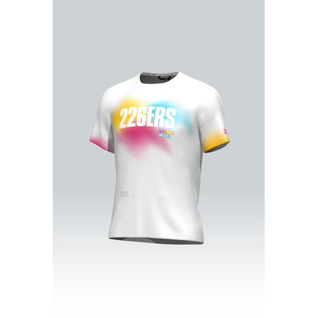 Tricou alergare Gobik Flash Hydrazero bărbați - alb multicolor