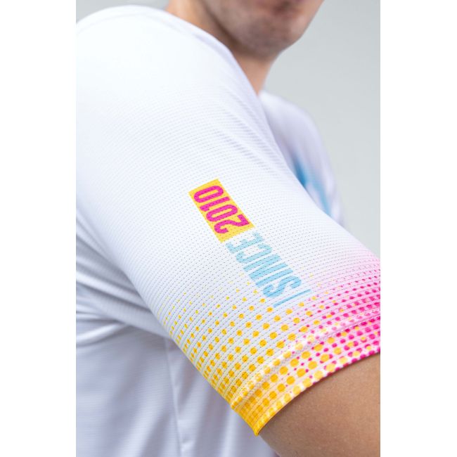 Tricou alergare Gobik Flash Hydrazero bărbați - alb multicolor