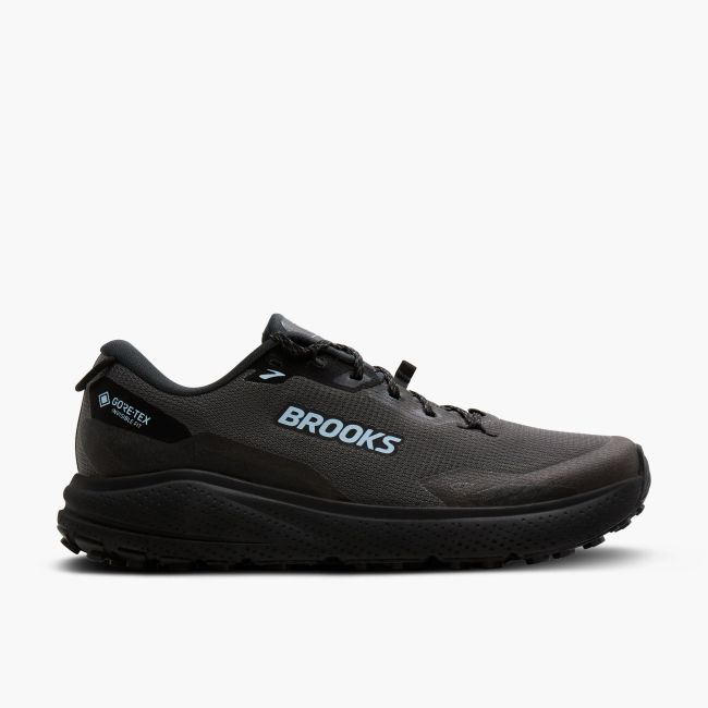 Pantofi alergare trail Brooks Divide 6 GTX bărbați - negru cu bleu