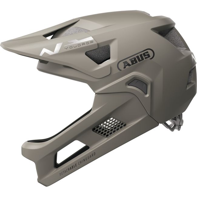 Cască copii MTB full-face Abus YouDrop FF - gri nisipiu