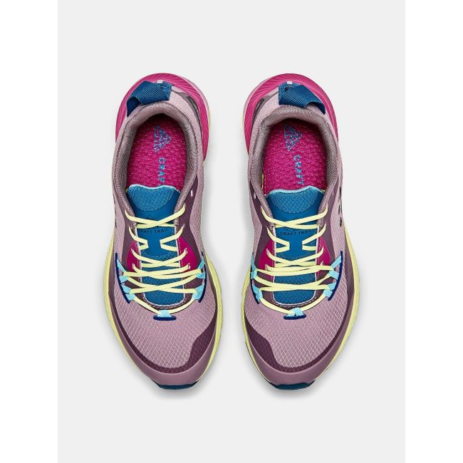 Pantofi alergare trail Craft ADV Nordic Trail damă - mov/lime (gerbera-roxo)