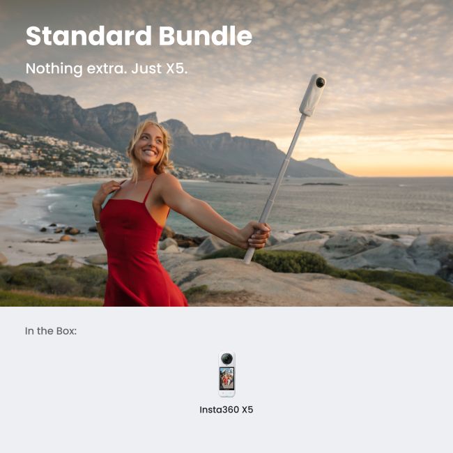 Cameră video 360 Insta360 X5 Satin White Limited Edition - Standard Bundle