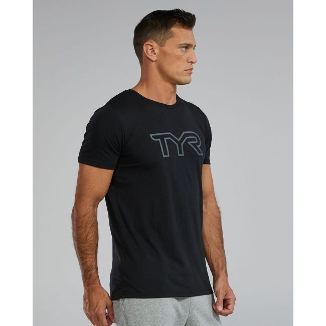 Tricou tehnic TYR Ultrasoft Lightweight - negru | confortabil și durabil