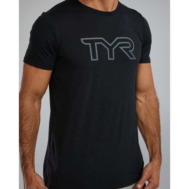Tricou tehnic TYR Ultrasoft Lightweight - negru | confortabil și durabil