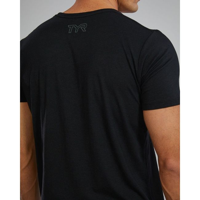 Tricou tehnic TYR Ultrasoft Lightweight - negru | confortabil și durabil