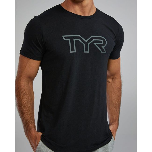 Tricou tehnic TYR Ultrasoft Lightweight - negru | confortabil și durabil