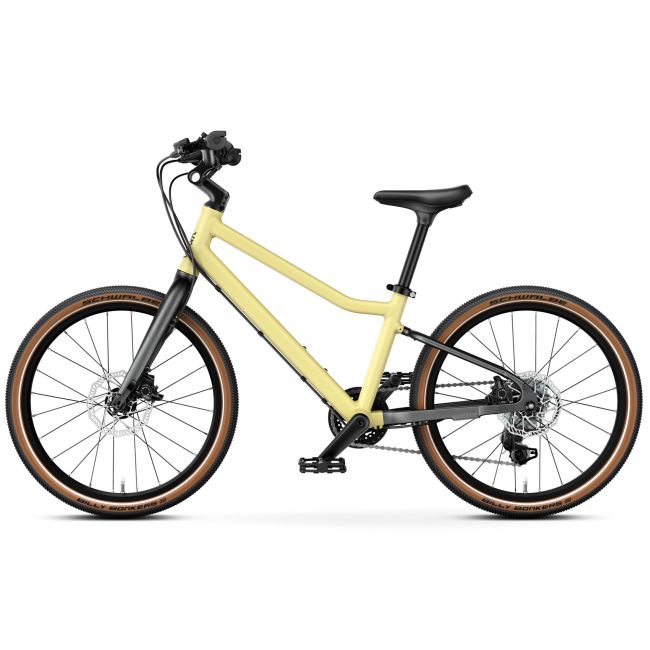 Bicicleta copii Woom 4 Explore cu roti 20" galben Mellow Yellow