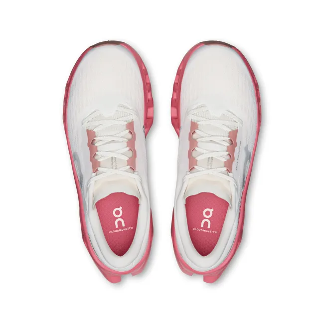 Pantofi alergare On Cloudmonster 3 W - amortizare maximă sosea - Ivory | Camellia