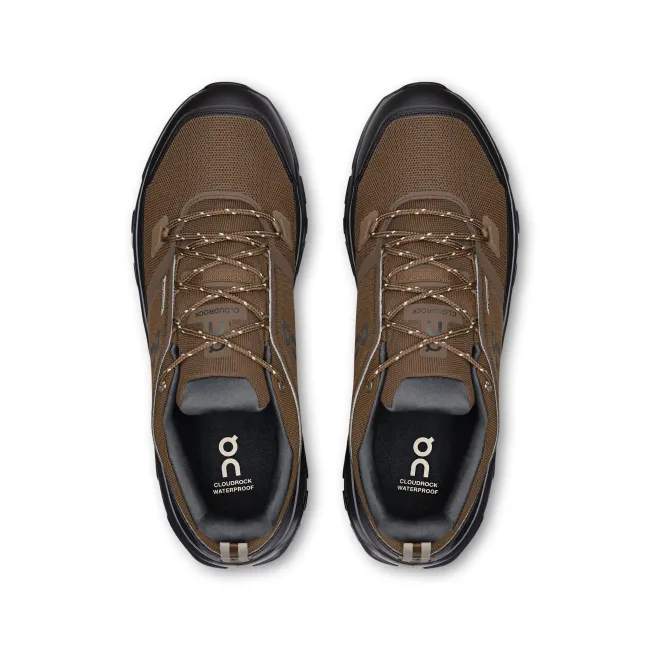Pantofi hiking On Cloudrock Low WP - impermeabili trail - Earth | Black
