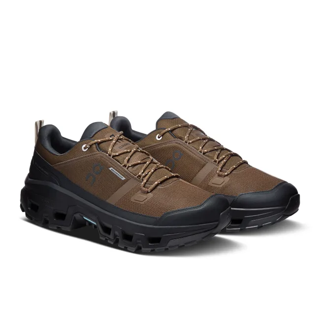 Pantofi hiking On Cloudrock Low WP - impermeabili trail - Earth | Black